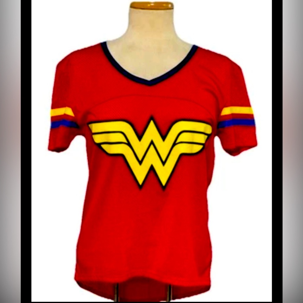 Wonder Woman DC Comics Originals Red Peep Mesh Fabric Women’s Large